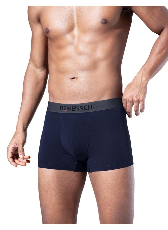 DaMENSCH - DAMENSCH Men's Modal Trunks (Pack of 1) (Da3-DC-T-DBL-M_Denim Blue_M) - Image 1