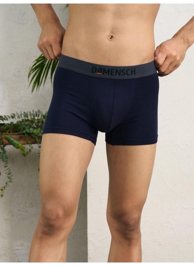 DaMENSCH - DAMENSCH Men's Modal Trunks (Pack of 1) (Da3-DC-T-DBL-M_Denim Blue_M) - Image 1