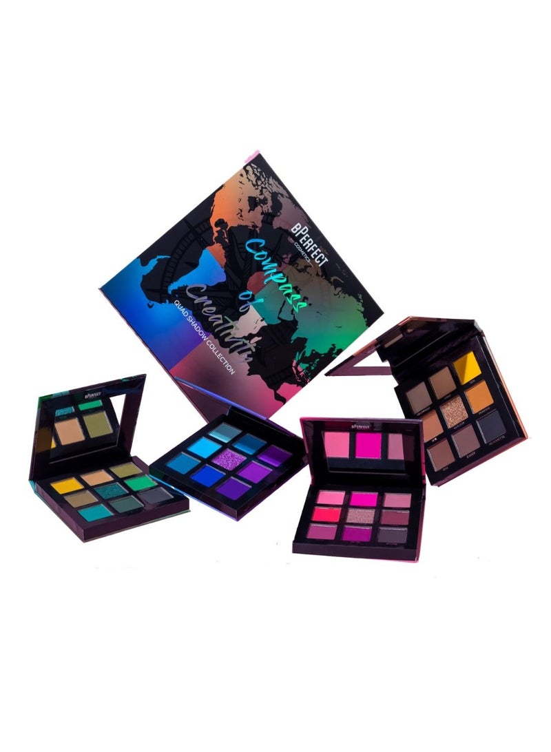 بي بيرفيكت مجموعة ظلال العيون الرباعية من بي بيرفكت كومباس أوف كريتيفيتي - إيست إميرالدز، 110 غرام - Image 4