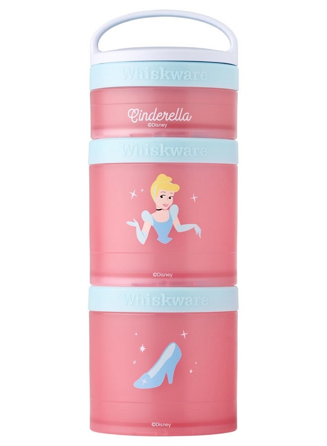 Whiskware Disney Princess Cinderella, Stackable Snack Containers for Kids, 3 Stackable Snack Cups for School or Travel, Backpack and Cupholder Friendly, Glass Slipper - Image 1
