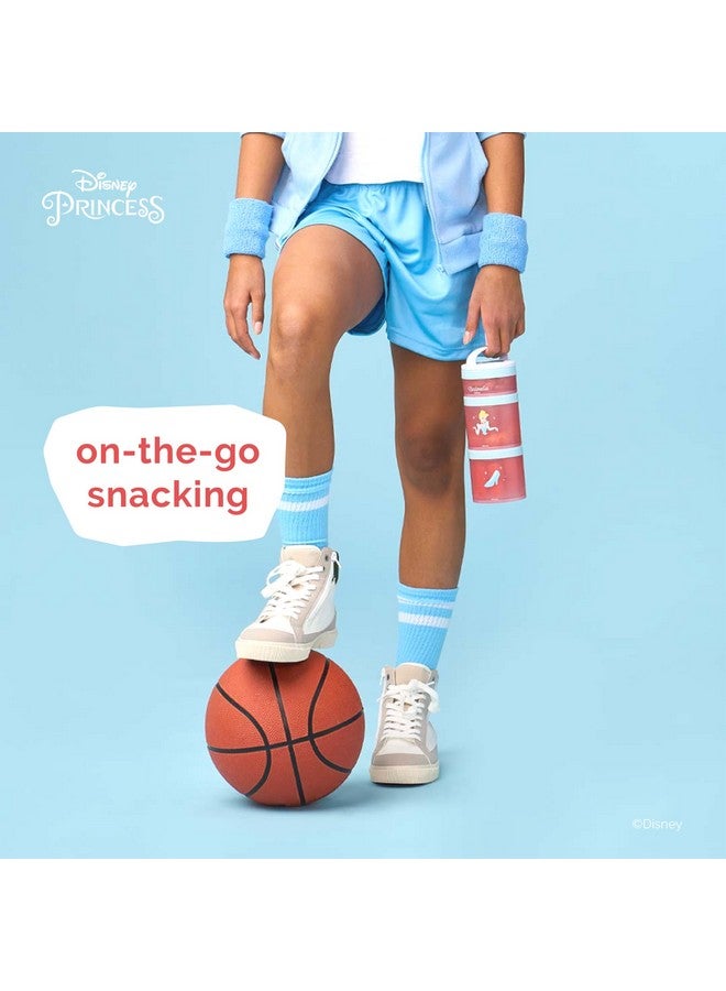 Whiskware Disney Princess Cinderella, Stackable Snack Containers for Kids, 3 Stackable Snack Cups for School or Travel, Backpack and Cupholder Friendly, Glass Slipper - Image 5