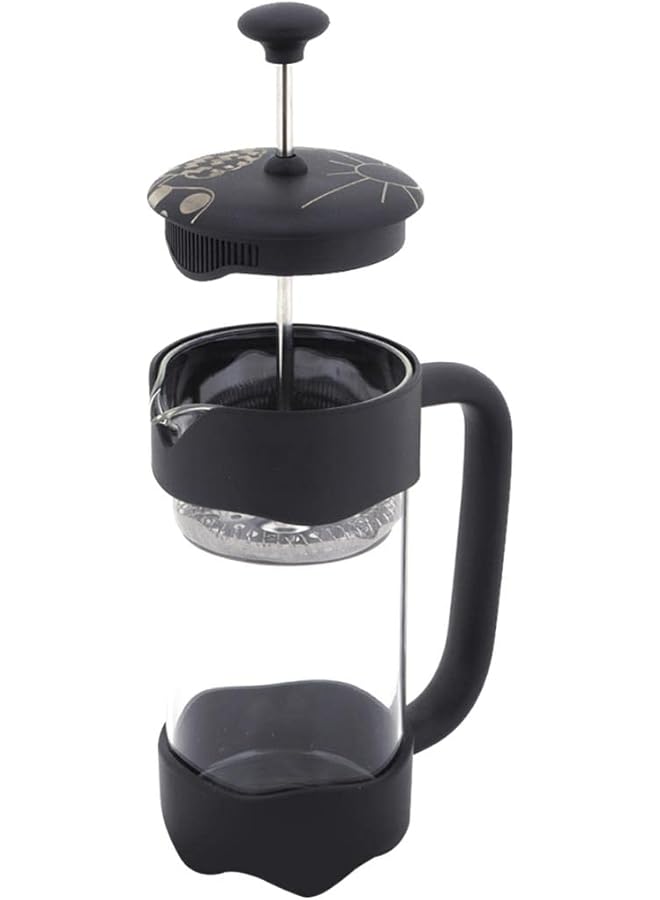 erorex French Press Coffee And Tea Maker Borosilicate Glass Coffee Press Stainless Steel Filter Durable And Heat Resistant Silver 350 Ml 11 Oz - Image 4
