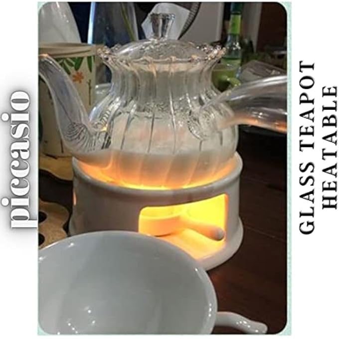 Piccasio Glass Teapot With Stainless Steel Infuser  LidTea Kettle Stovetop Safe Blooming Tea Clear KettleTea Maker For Hot Tea Iced Tea Cold Brew Tea Coffee Pot Ideal For Home Office  Hotel - Image 3