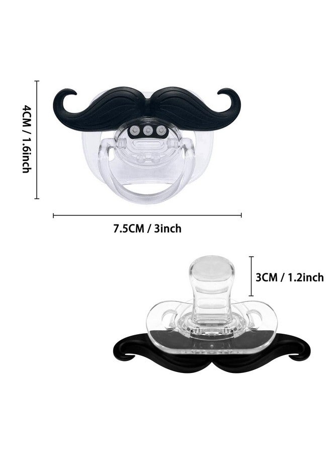 Intatikoo Funny Baby Pacifiers,Mustache Pacifiers 0-18 Months for Babies,Mustache Binky,Gift for Newborns,Infants,Toddlers,Baby Boys,BPA Free(Mustache Pacifiers) - Image 2