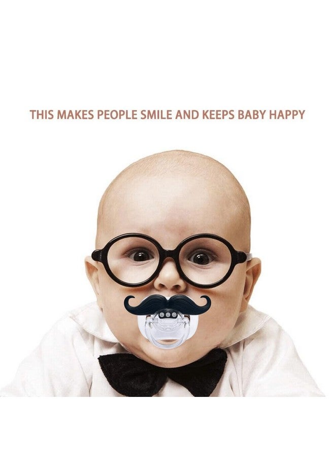Intatikoo Funny Baby Pacifiers,Mustache Pacifiers 0-18 Months for Babies,Mustache Binky,Gift for Newborns,Infants,Toddlers,Baby Boys,BPA Free(Mustache Pacifiers) - Image 4