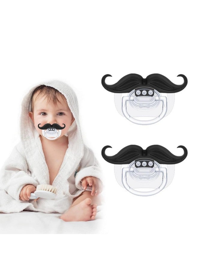 Intatikoo Funny Baby Pacifiers,Mustache Pacifiers 0-18 Months for Babies,Mustache Binky,Gift for Newborns,Infants,Toddlers,Baby Boys,BPA Free(Mustache Pacifiers) - Image 1