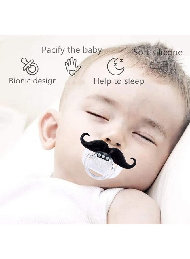 Intatikoo Funny Baby Pacifiers,Mustache Pacifiers 0-18 Months for Babies,Mustache Binky,Gift for Newborns,Infants,Toddlers,Baby Boys,BPA Free(Mustache Pacifiers) - Image 3