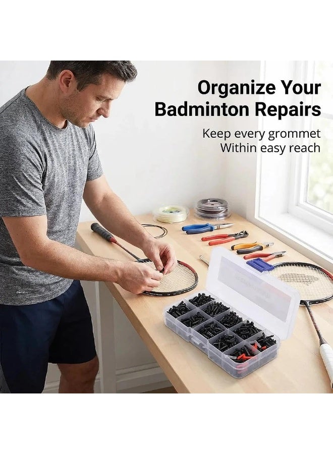 Bluejw Badminton String Protector, Nylon Badminton Accessory Portable Racket Replacement Badminton Grommets Tool for Badminton Repair - Image 3