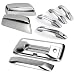Tutor Auto Chrome Door Handle CoversTop Half Mirror CoversTailgate Cover with Camera Hole Compatible with Chevrolet Silverado GMC Sierra 1500 2500 3500 20142018 Not for Towing Mirror - Image 2