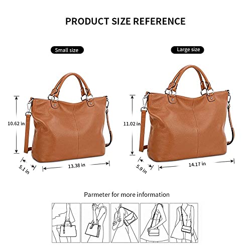 Kattee Women's Soft Leather Tote Bag, Top Satchel Purses and Handbags - Image 3