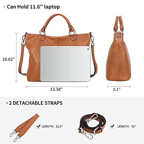 Kattee Women's Soft Leather Tote Bag, Top Satchel Purses and Handbags - Image 5