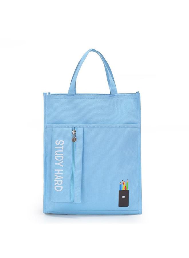 Thickened Korean-style Tutor Bag Student Schoolbag Handbag Carrying Book Bag Children's Cute Art Bag Tutor Bag Big Tutor Bag-Color:Watermelon Red - Image 4