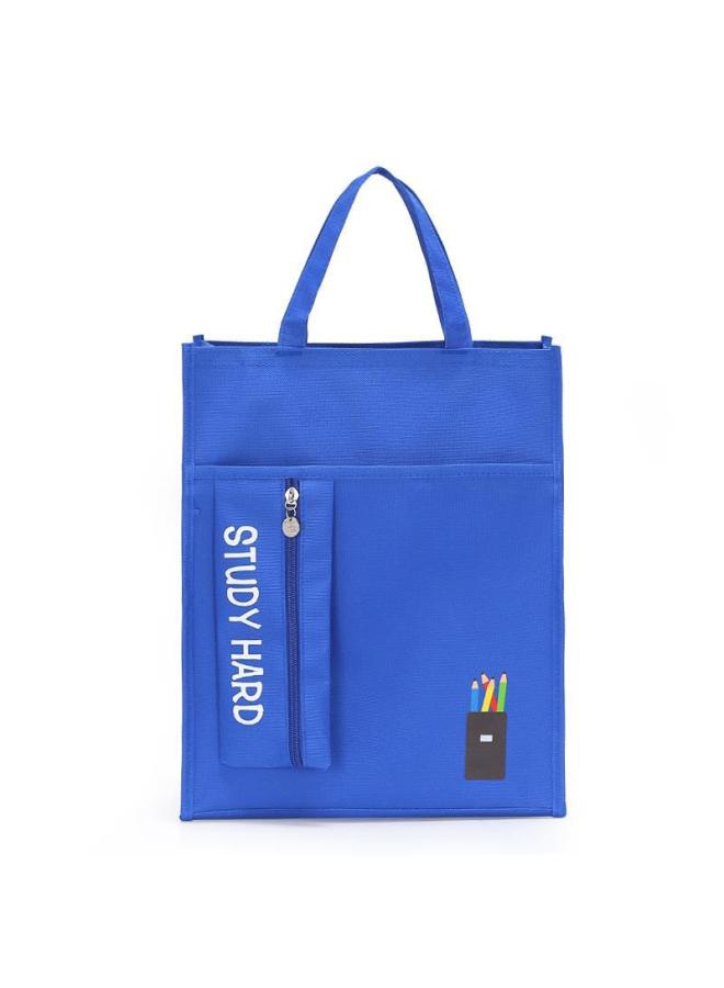 Thickened Korean-style Tutor Bag Student Schoolbag Handbag Carrying Book Bag Children's Cute Art Bag Tutor Bag Big Tutor Bag-Color:Watermelon Red - Image 2