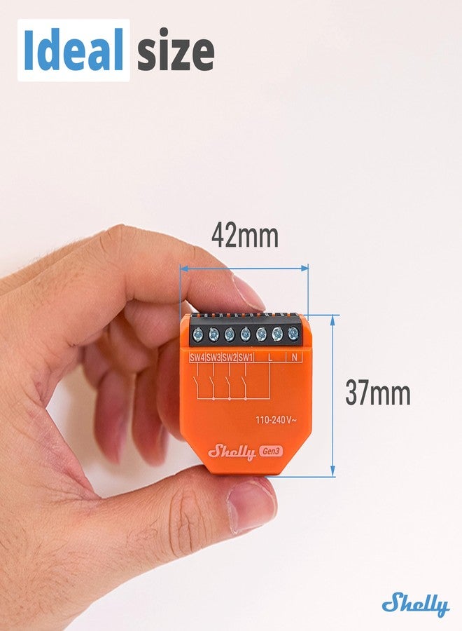 Shelly i4 Gen3 WiFi Smart Controller with 4 Digital Inputs Relay Home Automation Works with Alexa iOS Android App No Hub Required - Image 2