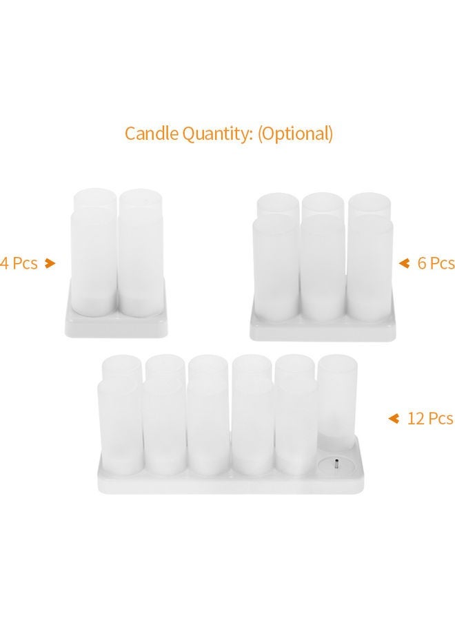 NIBEMINENT 6-Piece Rechargeable LED Remote Control Candle Light Set Multicolour - Image 2