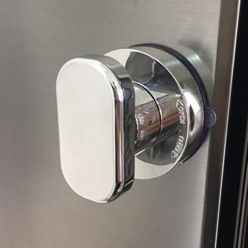 Skyscraper Self-Stick Instant Kitchen Cabinet Handle Pulls Refrigerator Door Fridge Handle Sliding Door Handle Sliding Glass Windows Extension Handle with Adhesive 2pcs/Set CD-457-255 (Small, Silver) - Image 3