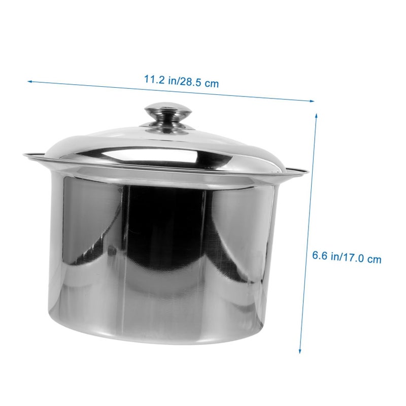 Portable Chamber Pot Stainless Steel Spittoon Night Urinal 26 5x26 5cm Easy to Clean - Image 3