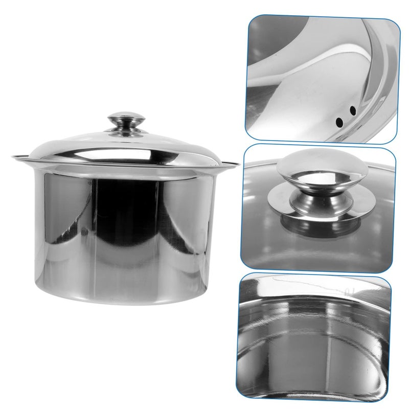 Portable Chamber Pot Stainless Steel Spittoon Night Urinal 26 5x26 5cm Easy to Clean - Image 5