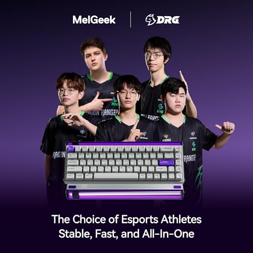 MelGeek ميل جيك MADE68 Pro لوحة مفاتيح ألعاب سلكية مغناطيسية مع تأثير هول 65 مدمجة وسريعة الاستجابة قابلة للتبديل السريع RGB Snap Tap قابلة للتعديل عبر الإنترنت HIVE مخصصة باللون البنفسجي - Image 3