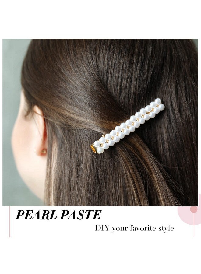 Tenare 2800 Pcs Pearl Stickers For Crafts 4 Size Self Adhesive Pearls Faux Pearl Embellishment Stickers Sheet Makeup Pearls Stick On Pearls For Face Beauty Nail Phone Diy Craft Home Decor(White) - Image 4