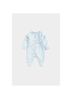 mothercare Blue Star Fleece Sleepsuit  - Image 1