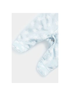 mothercare Blue Star Fleece Sleepsuit  - Image 4