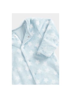 mothercare Blue Star Fleece Sleepsuit  - Image 3
