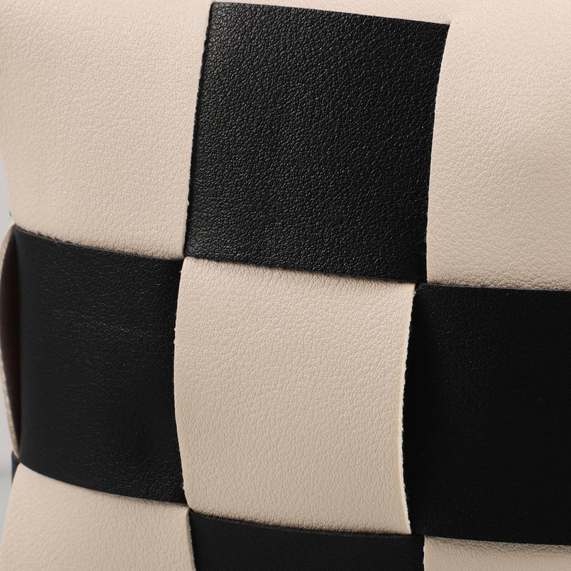 Decorative Plaid Artificial Leather Tissue Box Cover Cube Holder For Desk Vanity - Image 4