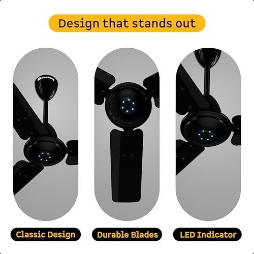 atomberg Ikano 1200mm BLDC Ceiling Fan with Remote | BEE 5 star | High Air Delivery | LED Speed Indicator | Low Noise | Timeless Design with Power Saving | 3 Year Warranty | (Pebble Grey) - Image 2