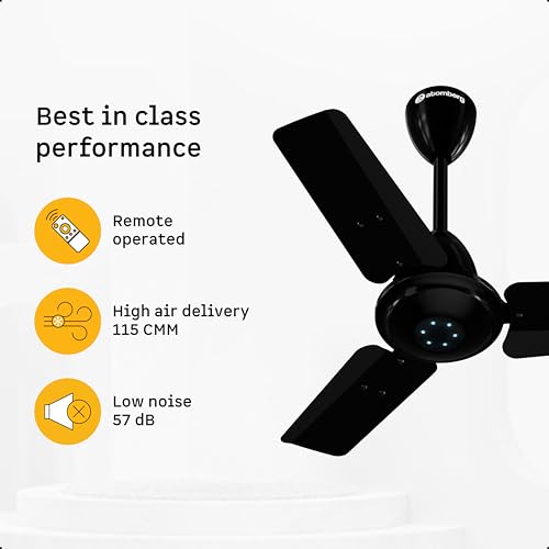 atomberg Ikano 1200mm BLDC Ceiling Fan with Remote | BEE 5 star | High Air Delivery | LED Speed Indicator | Low Noise | Timeless Design with Power Saving | 3 Year Warranty | (Pebble Grey) - Image 3