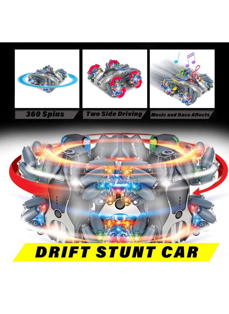 KIDWALA Remote Control Stunt Car Double Sided 360°Rotating 45°Drift, 4WD Remote Control Car for Boys - Image 3