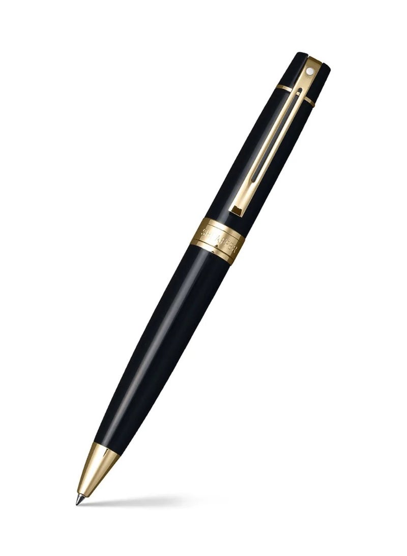 Sheaffer® 300 9325 Glossy Black Ballpoint Pen With Gold-tone Trim - Image 1