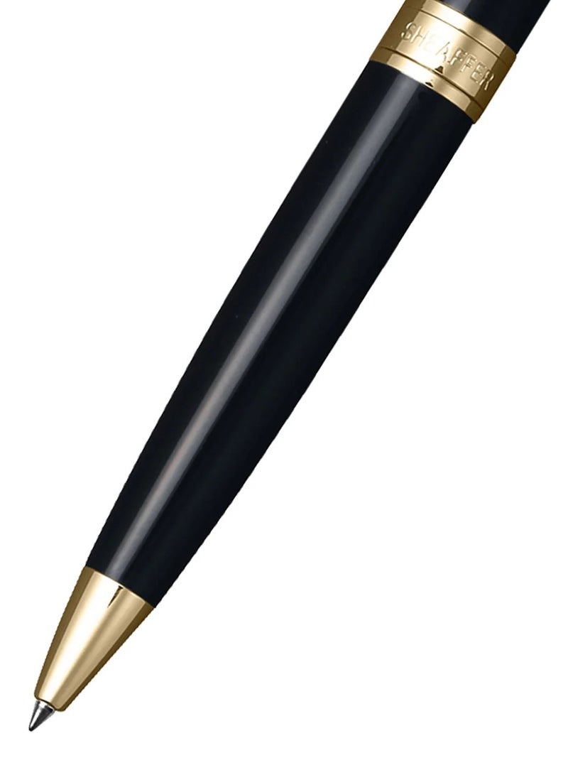 Sheaffer® 300 9325 Glossy Black Ballpoint Pen With Gold-tone Trim - Image 3