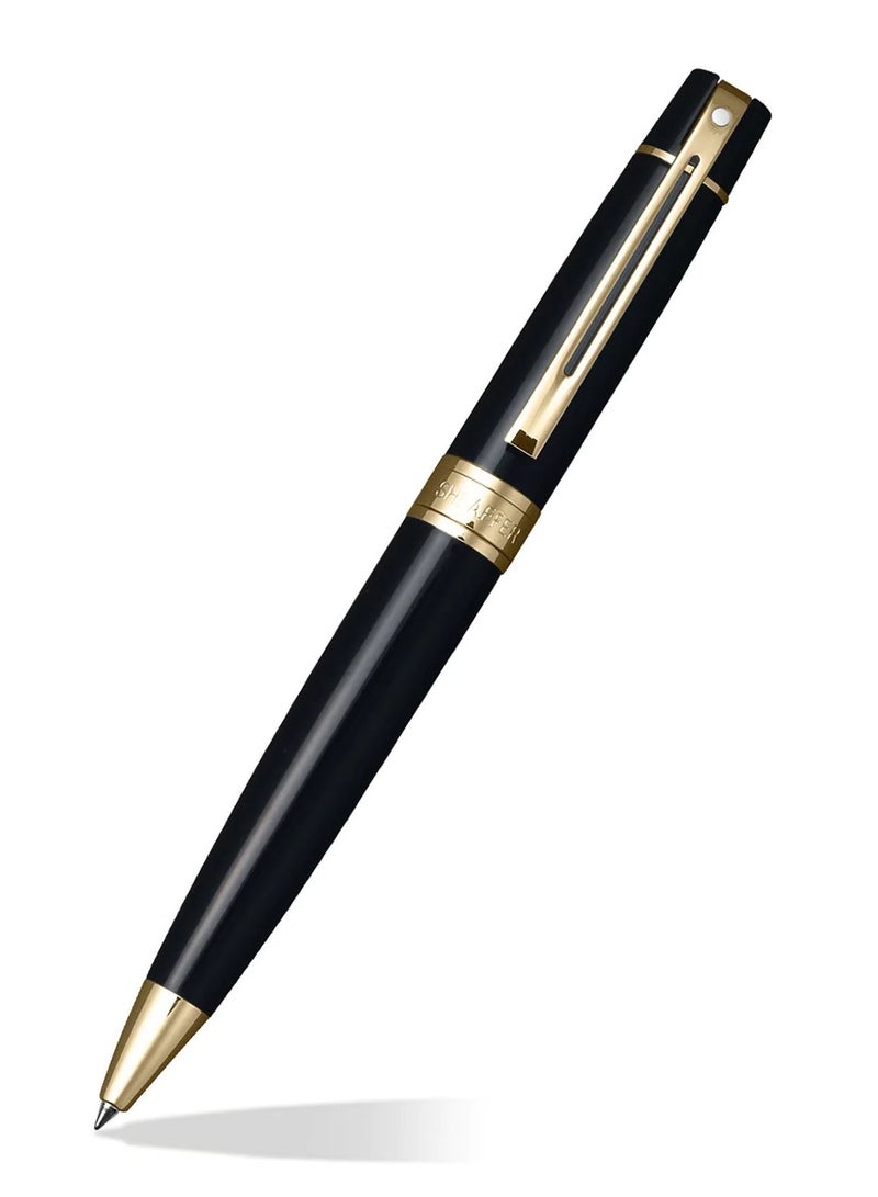 Sheaffer® 300 9325 Glossy Black Ballpoint Pen With Gold-tone Trim - Image 5