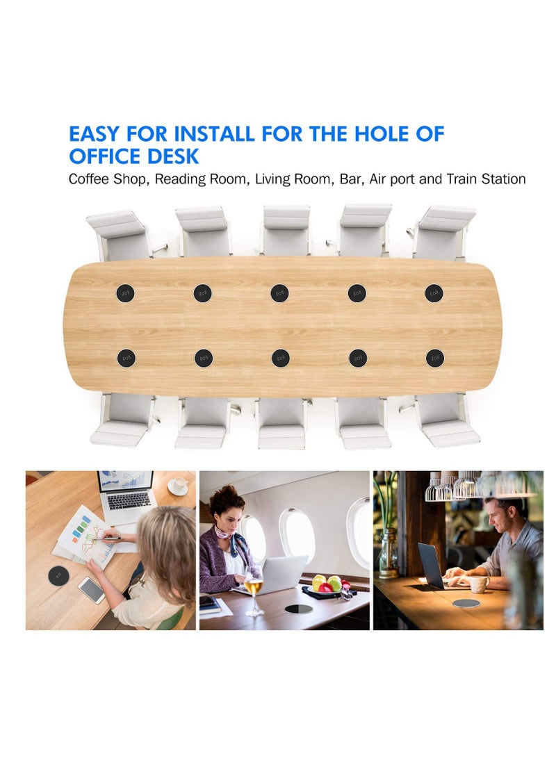 إكسفور الشاحن اللاسلكي المدمج لسطح المكتب ، 15W شاحن الهواتف المحمولة ، محطة شحن خفية طاقة سلسلة سطح المكتب ، شاحن الهاتف اللاسلكي الشبح ، متوافق مع iPhone ، سامسونج - Image 4