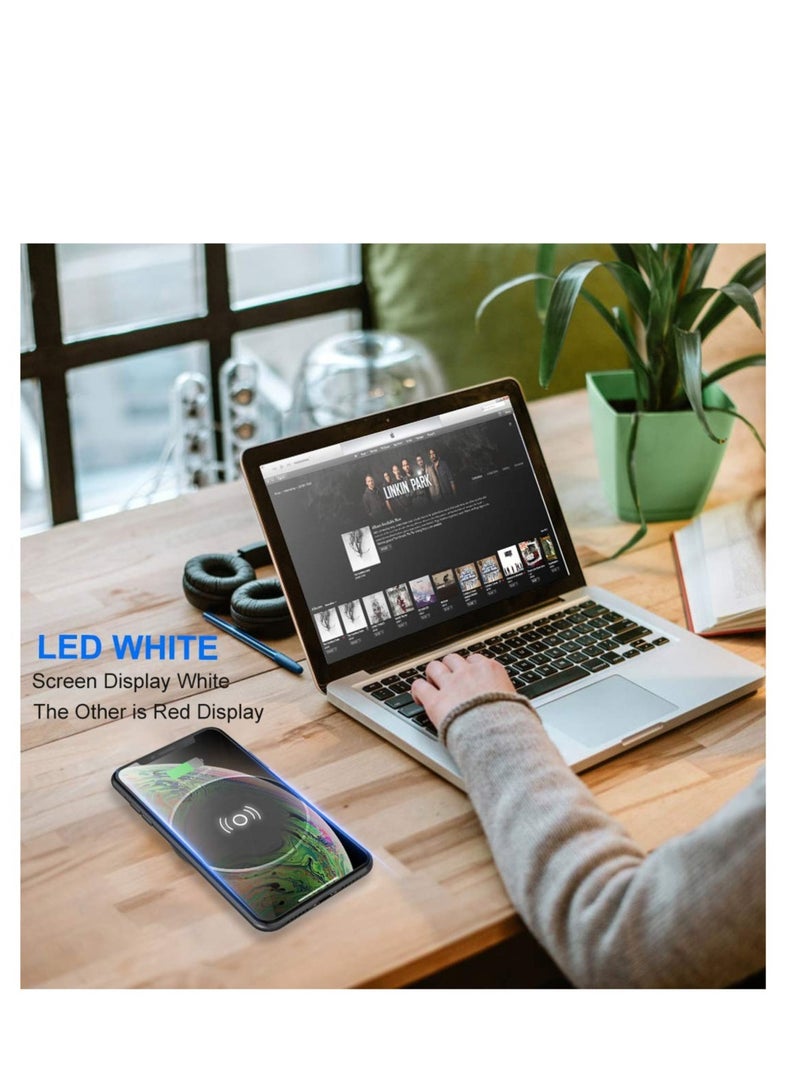 إكسفور الشاحن اللاسلكي المدمج لسطح المكتب ، 15W شاحن الهواتف المحمولة ، محطة شحن خفية طاقة سلسلة سطح المكتب ، شاحن الهاتف اللاسلكي الشبح ، متوافق مع iPhone ، سامسونج - Image 2