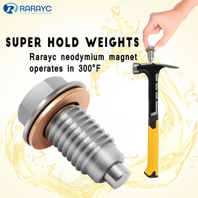 RARAYC M12 x 1.75 Magnetic Oil Drain Plug - Image 5