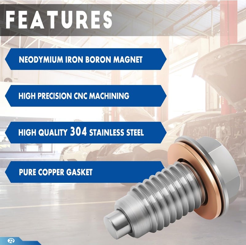 RARAYC M12 x 1.75 Magnetic Oil Drain Plug - Image 3