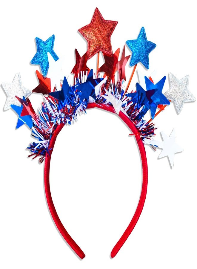 Tagberoy 4th of July Headband for Women, Red White and Blue Star Headband for Patriotic Fourth of July Hair Accessories - Image 1