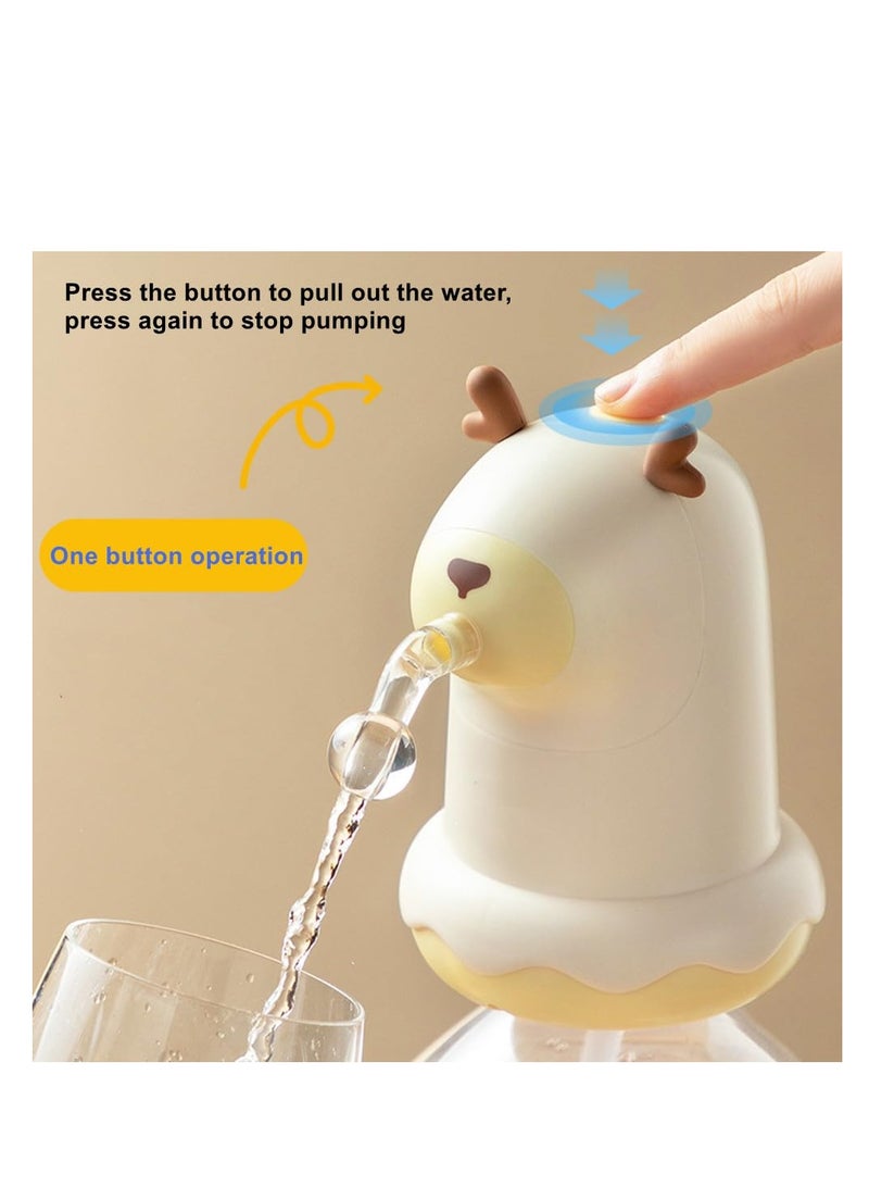 SYOSI Electric Drinking Portable Water Dispenser, 5 Gallon Water Bottle Pump, Cute Portable Water Bottle Dispenser, Automatic Drinking Water Dispenser Pump, for Camping, Kitchen, Workshop, Garage - Image 5