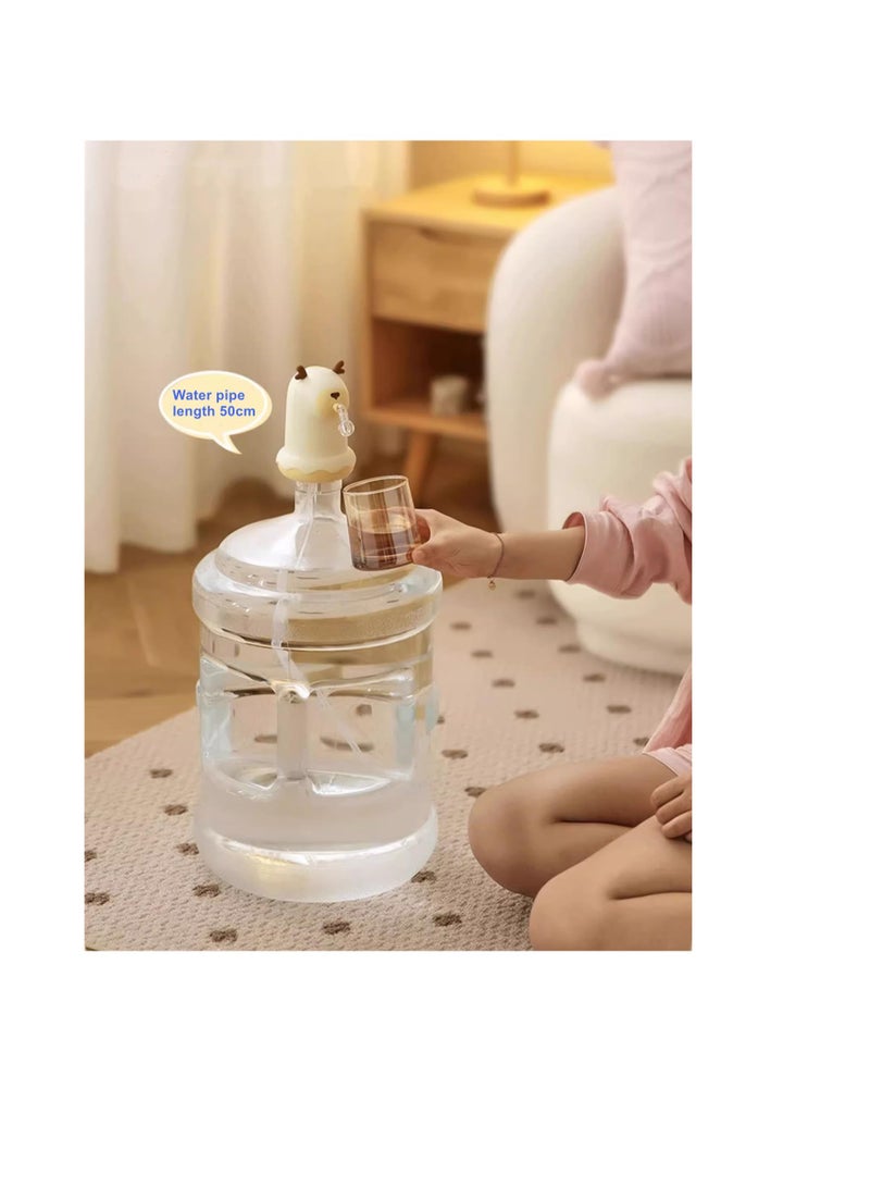SYOSI Electric Drinking Portable Water Dispenser, 5 Gallon Water Bottle Pump, Cute Portable Water Bottle Dispenser, Automatic Drinking Water Dispenser Pump, for Camping, Kitchen, Workshop, Garage - Image 2