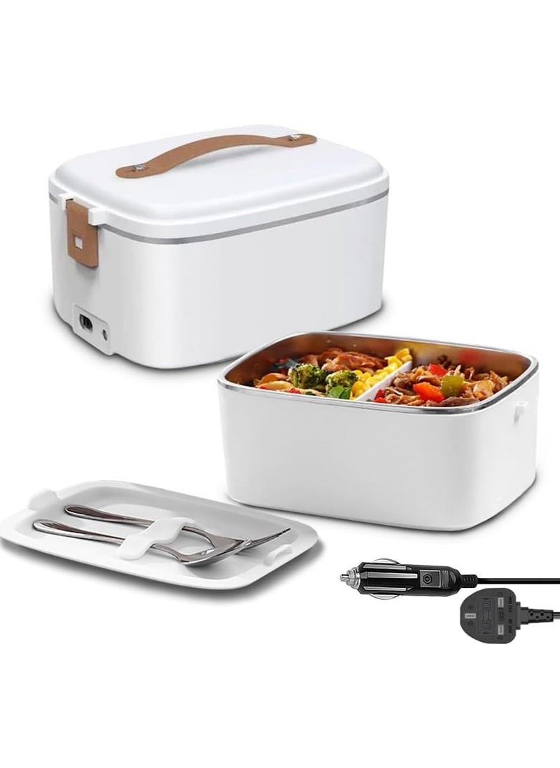 Generic - Lunch Box,Electric Lunch Bento Box,Heated Lunch Box 1.8L 70W Electric Lunch Box 3 in 1 for Car Truck Office Work Heated Bowl with Insulated Lunch Bag and Stainless Steel Cutlery (12V) - Image 1