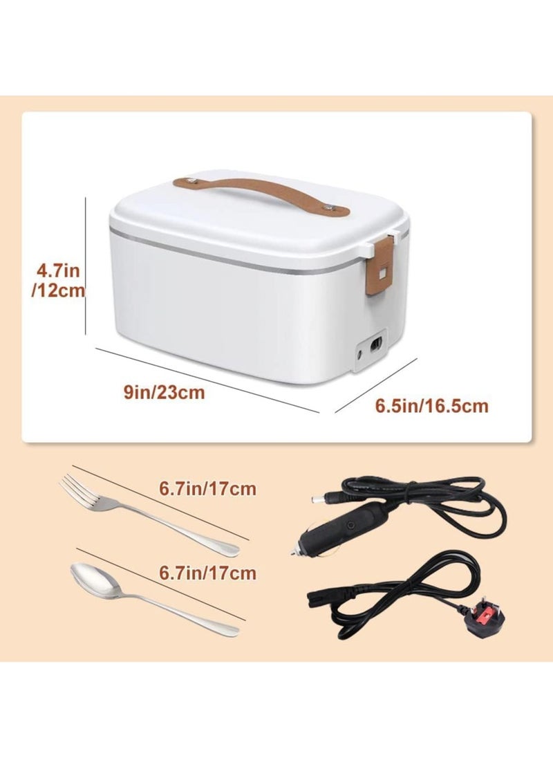 Generic - Lunch Box,Electric Lunch Bento Box,Heated Lunch Box 1.8L 70W Electric Lunch Box 3 in 1 for Car Truck Office Work Heated Bowl with Insulated Lunch Bag and Stainless Steel Cutlery (12V) - Image 1