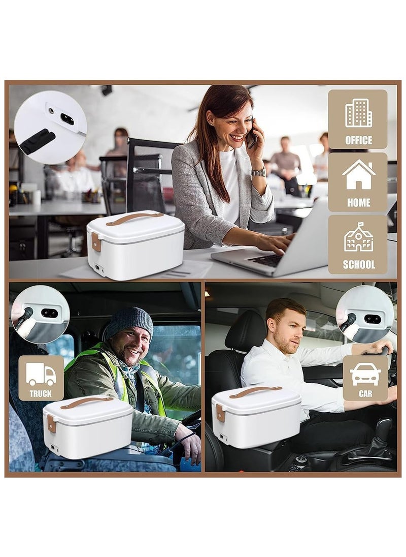 Generic - Lunch Box,Electric Lunch Bento Box,Heated Lunch Box 1.8L 70W Electric Lunch Box 3 in 1 for Car Truck Office Work Heated Bowl with Insulated Lunch Bag and Stainless Steel Cutlery (12V) - Image 1