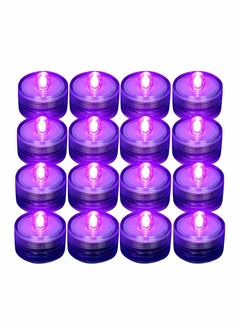 Excefore Waterproof LED Candle Light, Purple Waterproof Flameless Candle Tea Lights, Underwater Battery Operated Seasonal Festival Celebration LED Tea Light for Table, Wedding Centerpieces, Party, 12 Pack  - Image 1