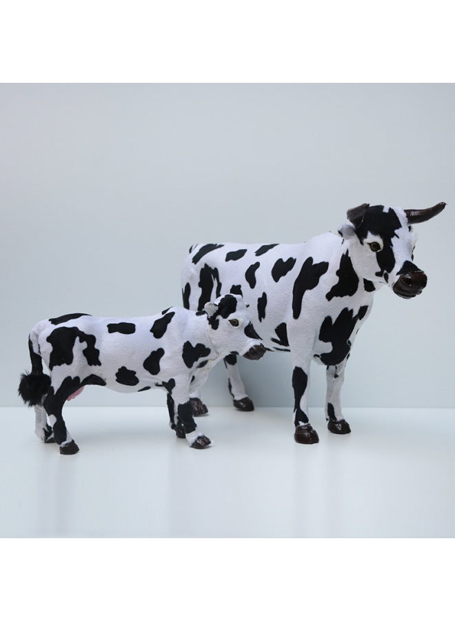 Simulation Cow Model Decorative Ornaments Craft Gifts Supermarket Shopping Mall Dairy Products Desktop Ornaments Cute Cow-Dimensions:The Large Size Is About 30cm High And 50cm Long - Image 5