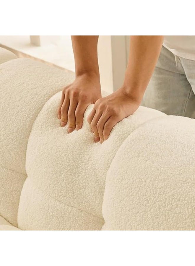 Ripple FURNITURE UAE Homes Beige Cloud-Shaped Overstuffed 3-Seater Sofa, 270cm - Image 3