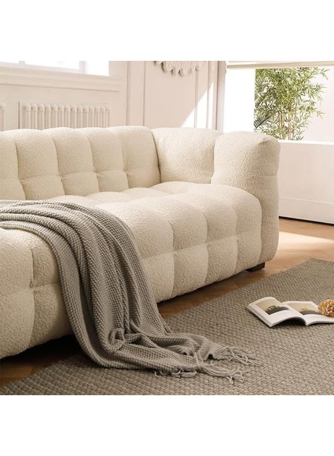 Ripple FURNITURE UAE Homes Beige Cloud-Shaped Overstuffed 3-Seater Sofa, 270cm - Image 2