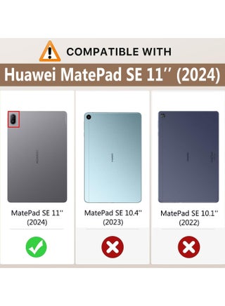 حافظة للأطفال لجهاز Huawei MatePad SE 11 (2024)، غطاء متين من إسفنج EVA مقاوم للصدمات للأطفال مع حامل (أزرق داكن) - view 2
