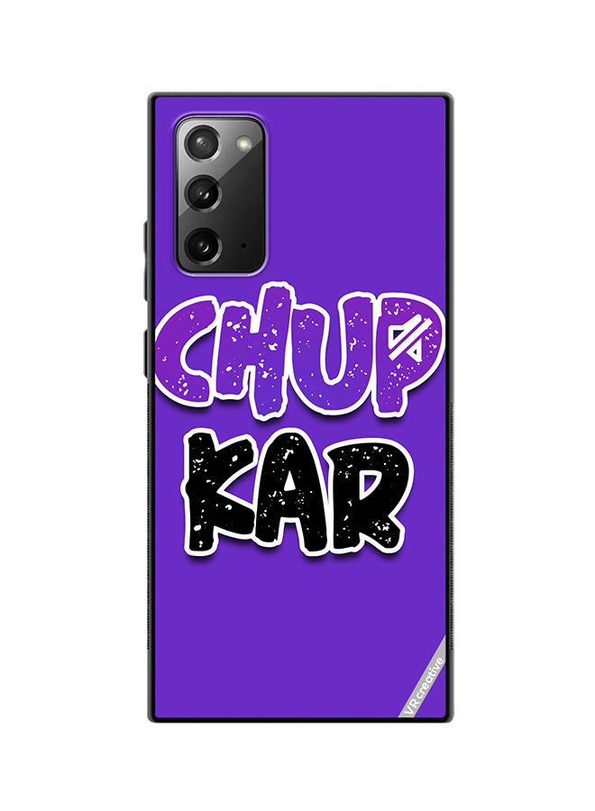 VR CREATIVE Protective Case Cover For Samsung Galaxy Note20 5G Chup Karo Hindi Quote Design Multicolour - Image 1